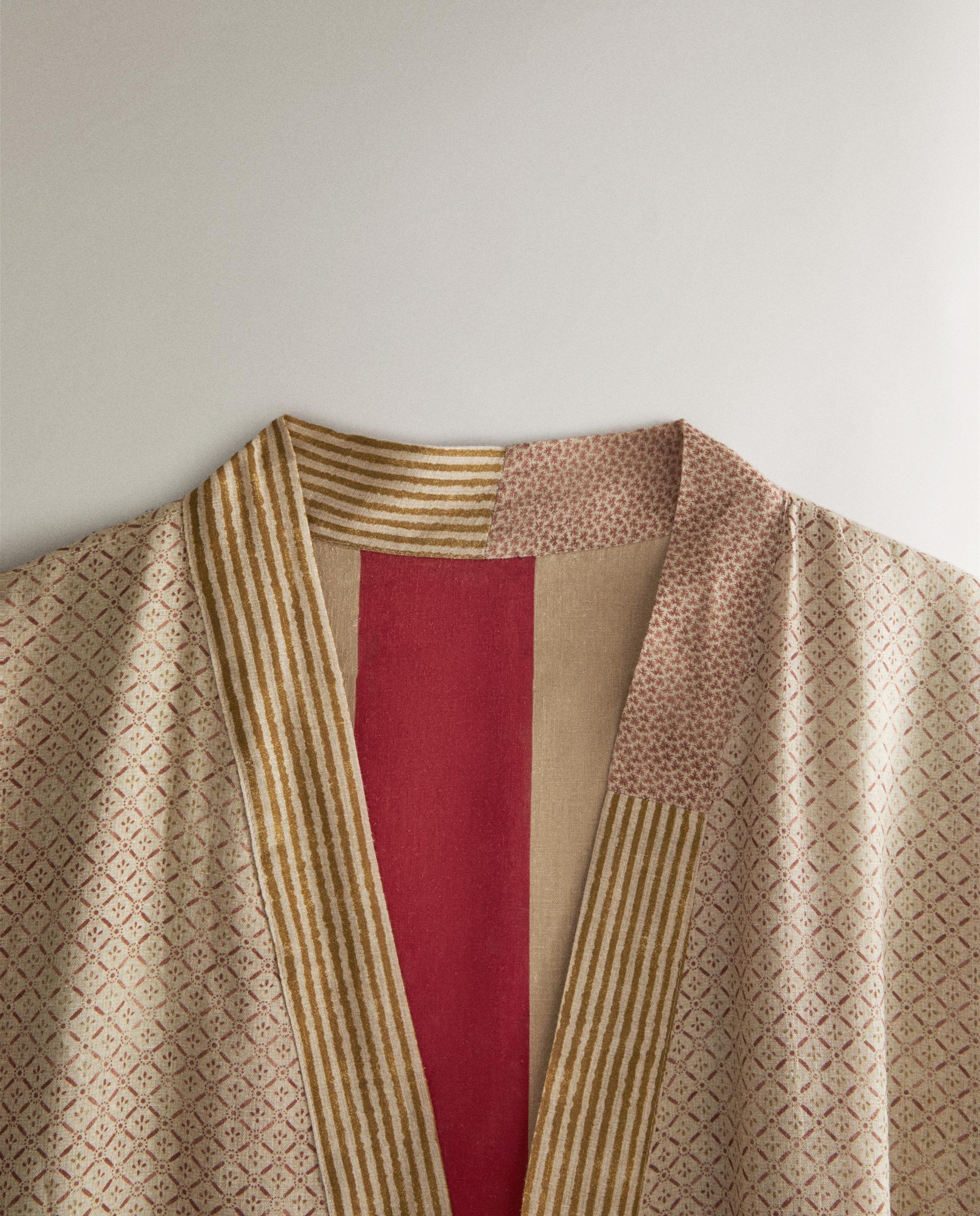 DRESSING GOWN WITH CONTRAST PRINTS | KATHARINE POLE product thumbnail 6