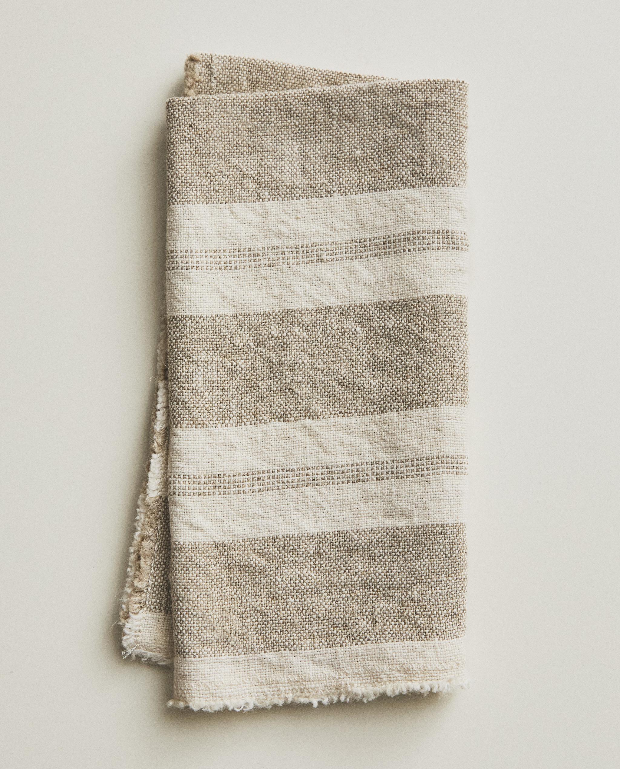 STRIPED HEAVY LINEN NAPKINS (PACK OF 2) product thumbnail 2