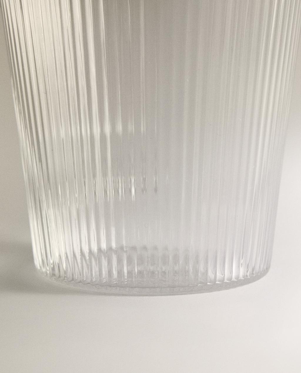 BOROSILICATE GLASS MUG WITH LINES