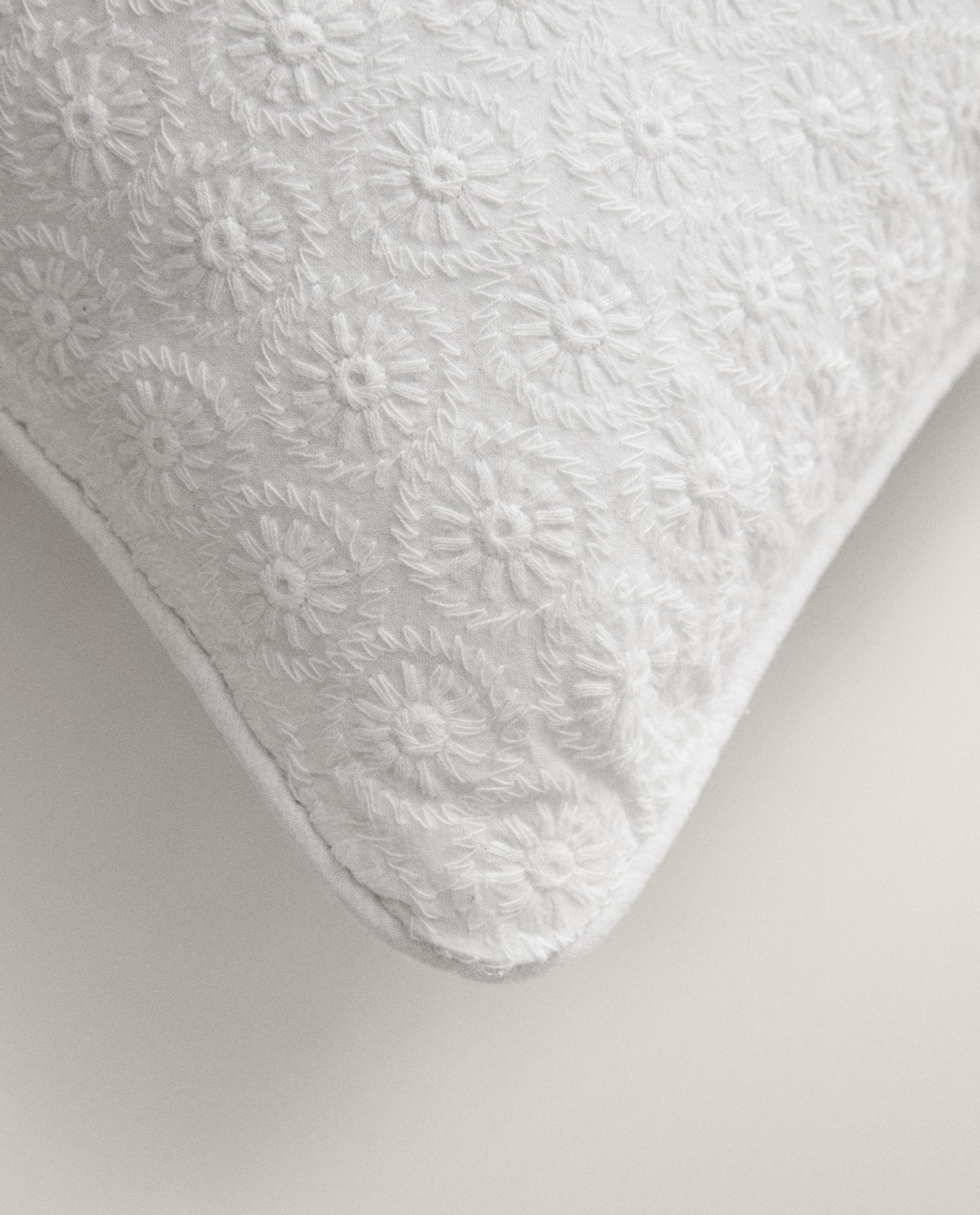 CUSHION COVER WITH FLORAL EMBROIDERY product thumbnail 14