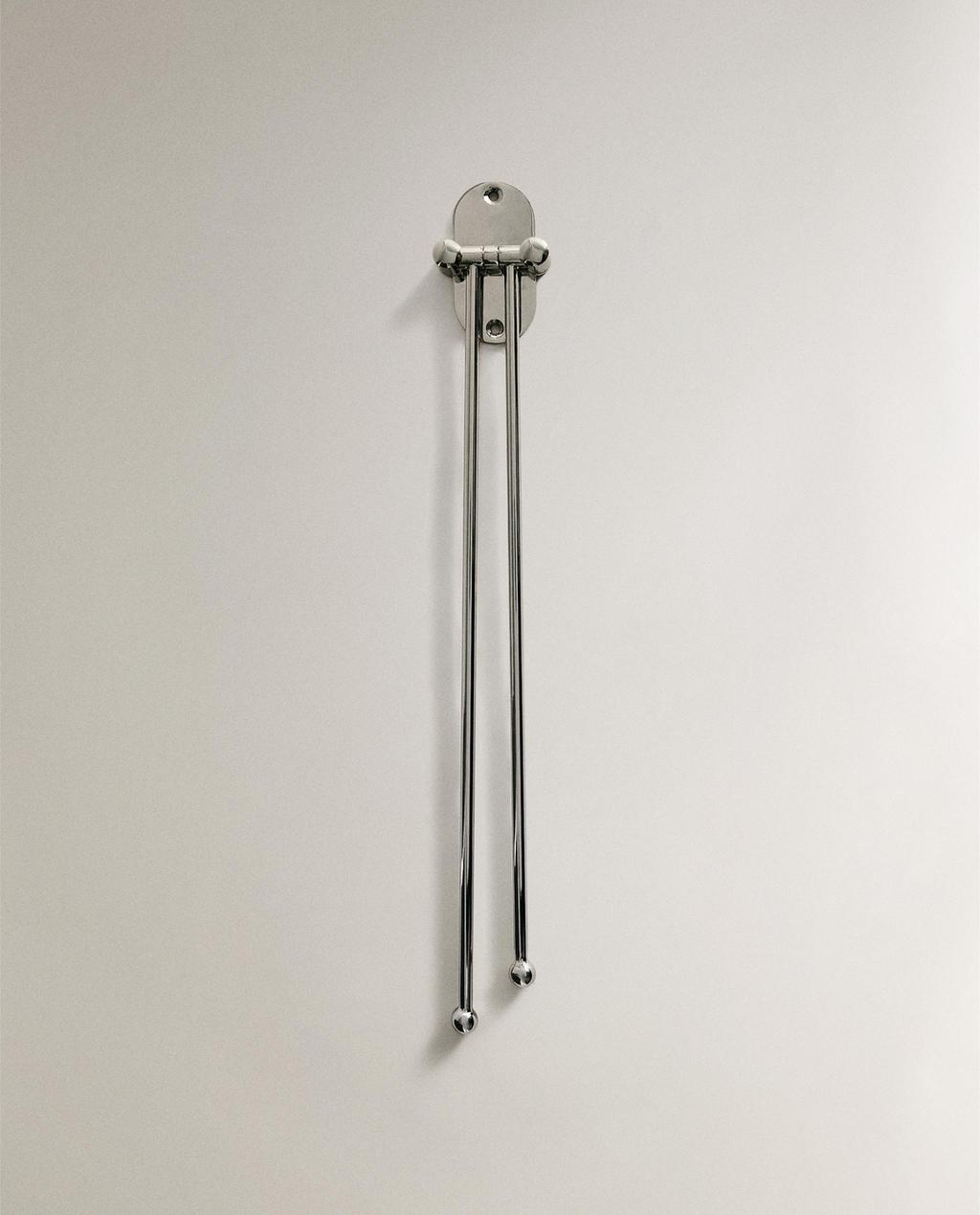 SHINY METAL WALL TOWEL RACK SHINY METAL WALL TOWEL RACK