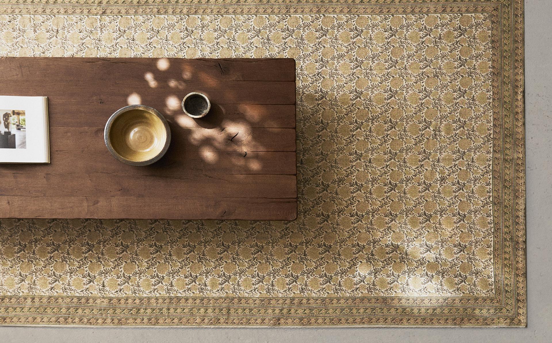 ALFOMBRA ALGODÓN ESTAMPADO FLORAL ALFOMBRA ALGODÓN ESTAMPADO FLORAL