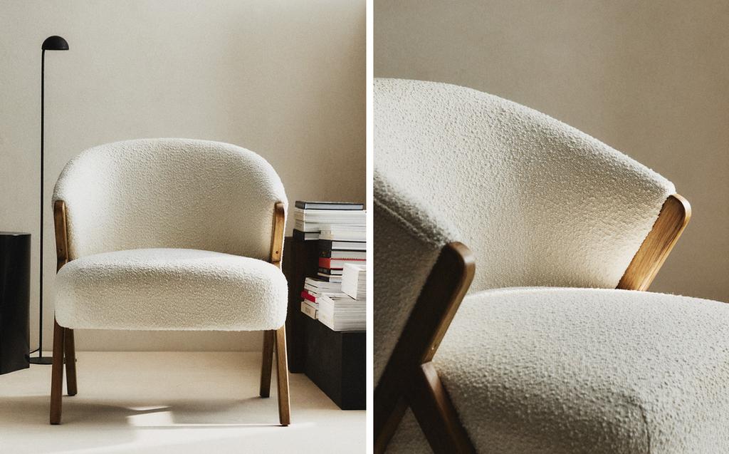 BUTACA TAPIZADA BOUCLÉ