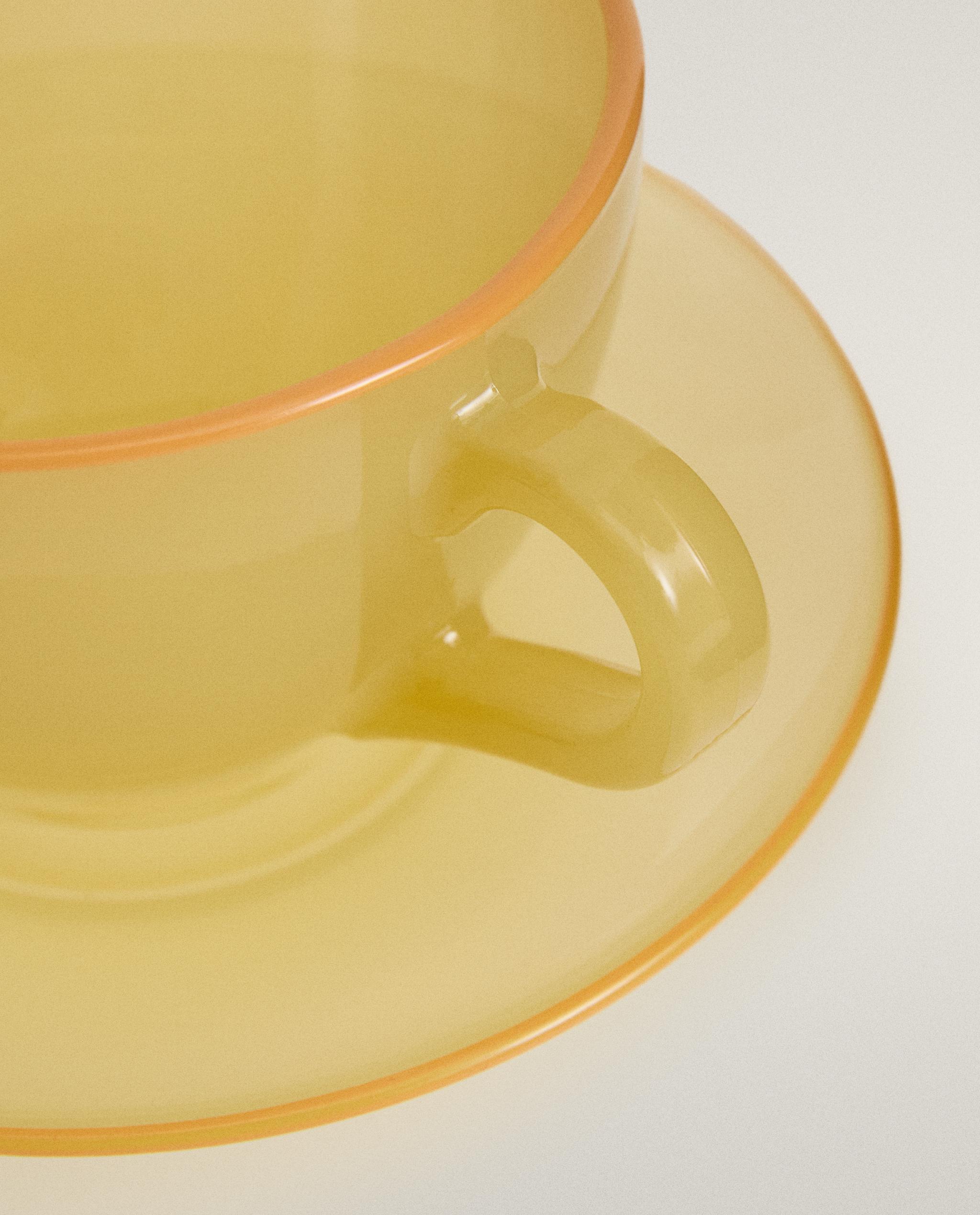GLASS COFFEE CUP AND SAUCER product thumbnail 3