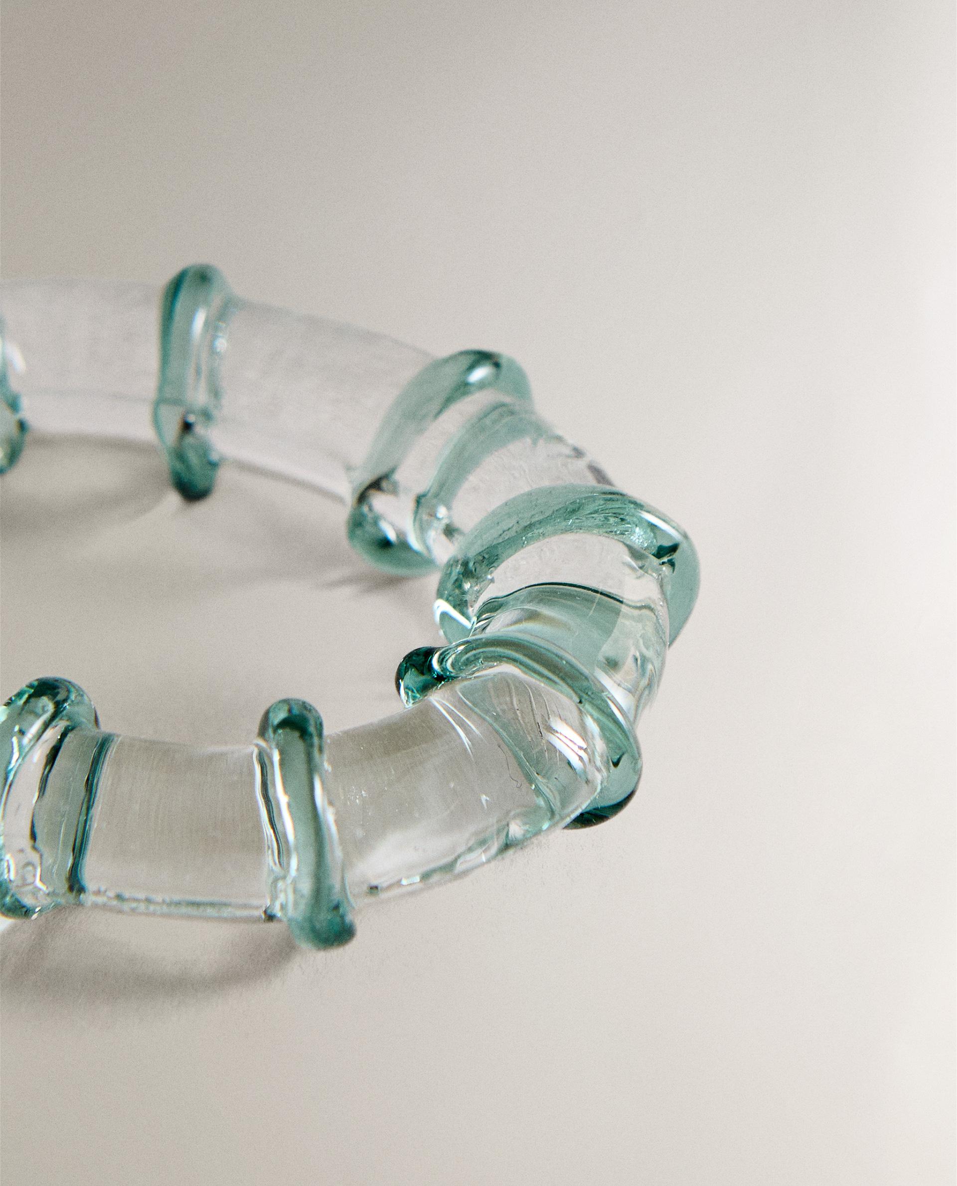 SET OF GLASS NAPKIN RINGS (SET OF 6)