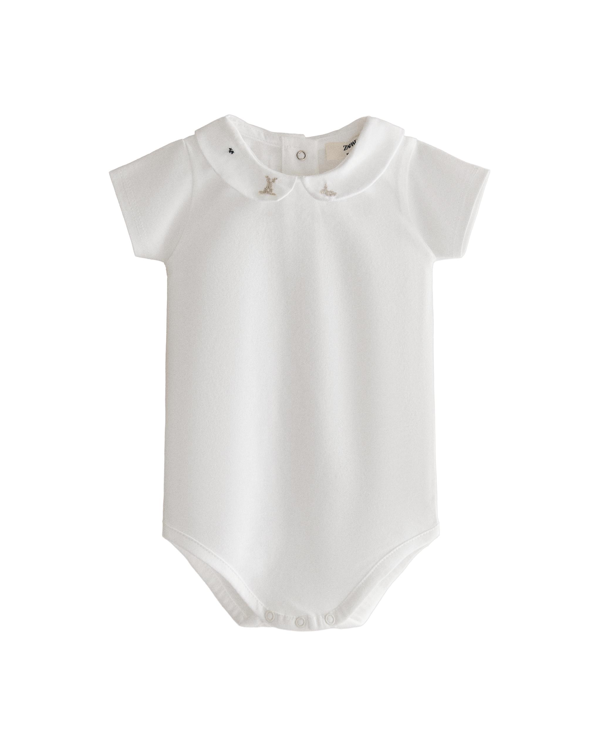 CHILDREN'S BODYSUIT WITH RABBITS AND FLOWERS product thumbnail 3