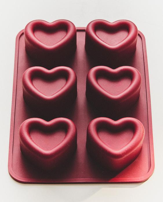 PORTAGHIACCIO VASSOIO SILICONE CUORI