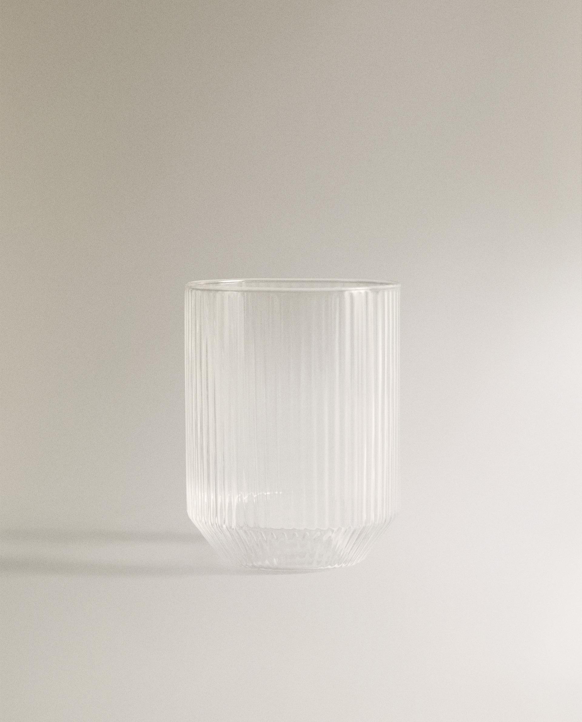 BOROSILICATE GLASS TUMBLER WITH RAISED LINES product thumbnail 9