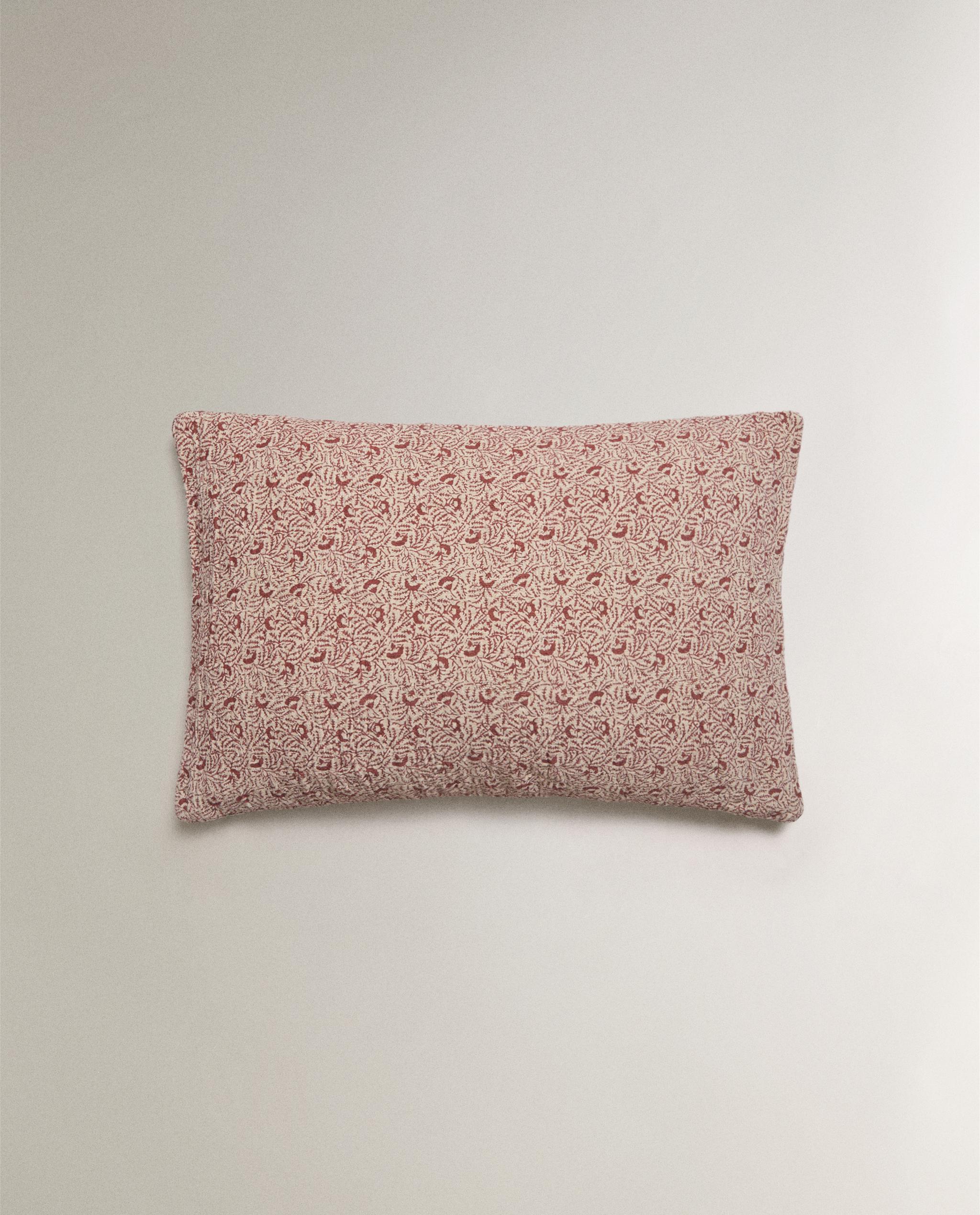 BRANCH PRINT COTTON AND LINEN CUSHION COVER product thumbnail 2