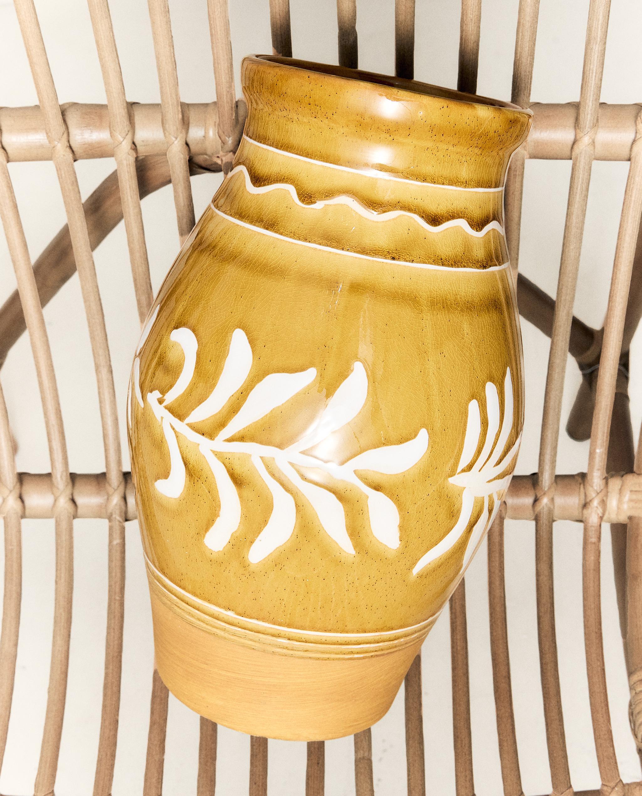 STONEWARE VASE WITH LEAVES product thumbnail 10