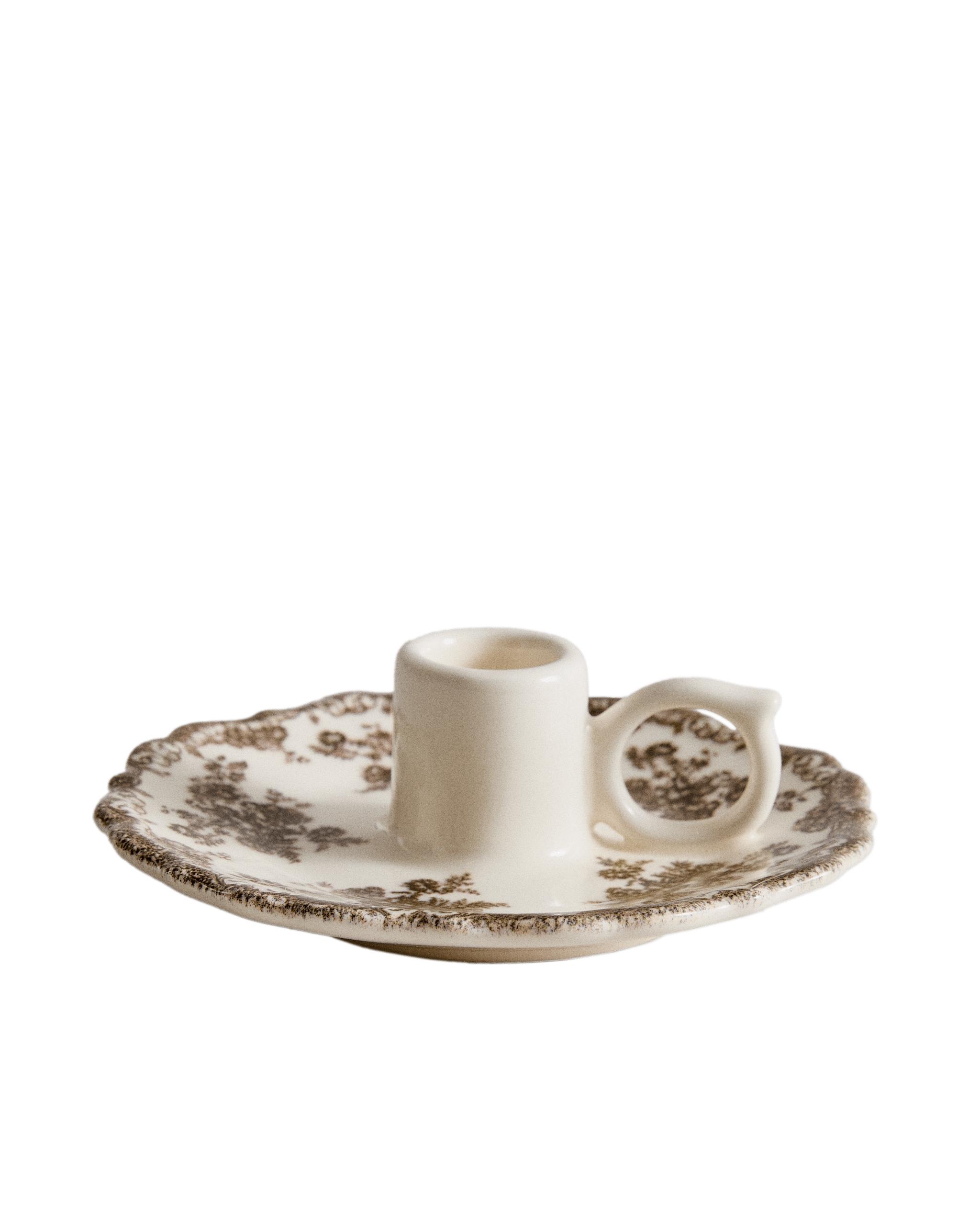 FLORAL EARTHENWARE CANDLESTICK product thumbnail 10