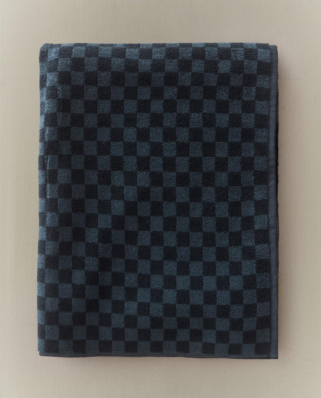 TOALLA BAÑO CUADRO DAMERO