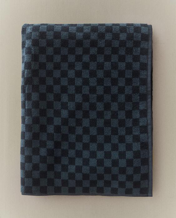 CHEQUERED BATH TOWEL CHEQUERED BATH TOWEL