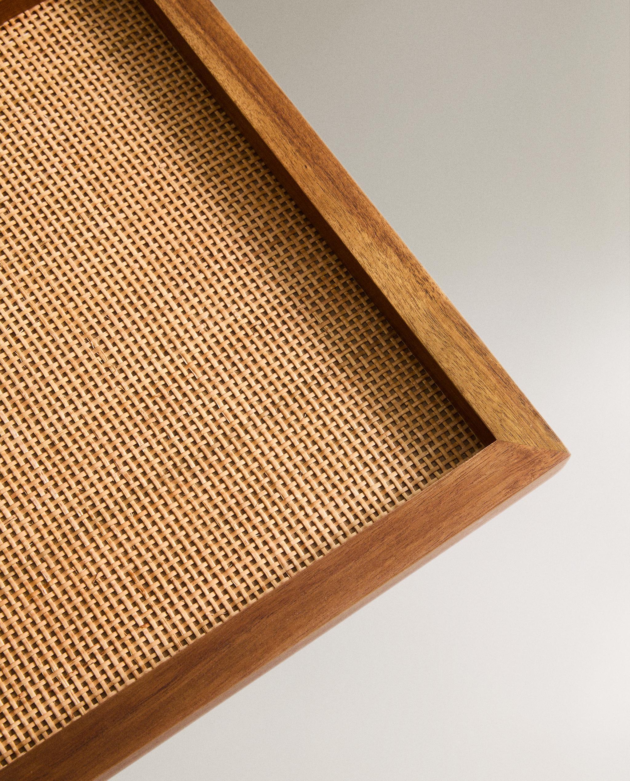 WOOD RATTAN TRAY - Thumbnail 4