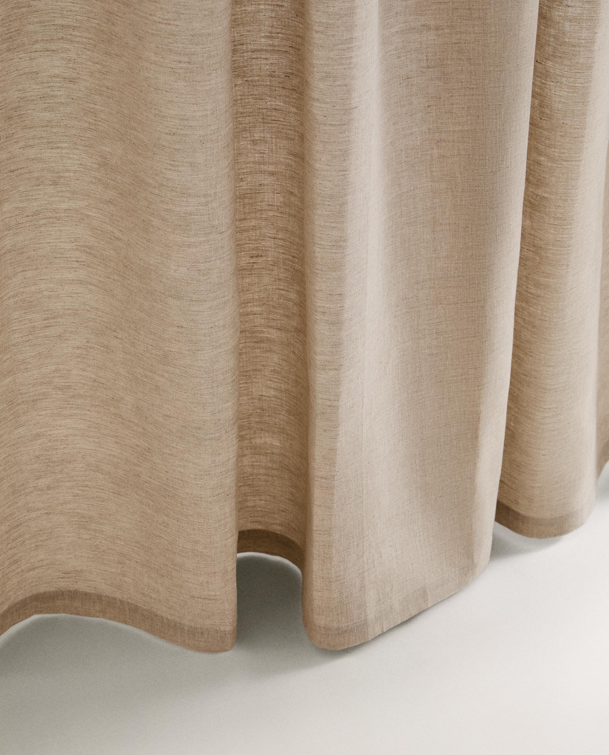 ZARA HOME リネン カーテン135x270 cm 2枚セット リビングルームにぴったりなカーテンとローラーブラインド