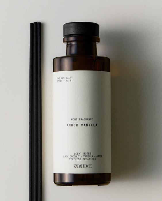 (120 مل) أعواد معطرة للجو برائحة AMBER VANILLA ووعاء خزف