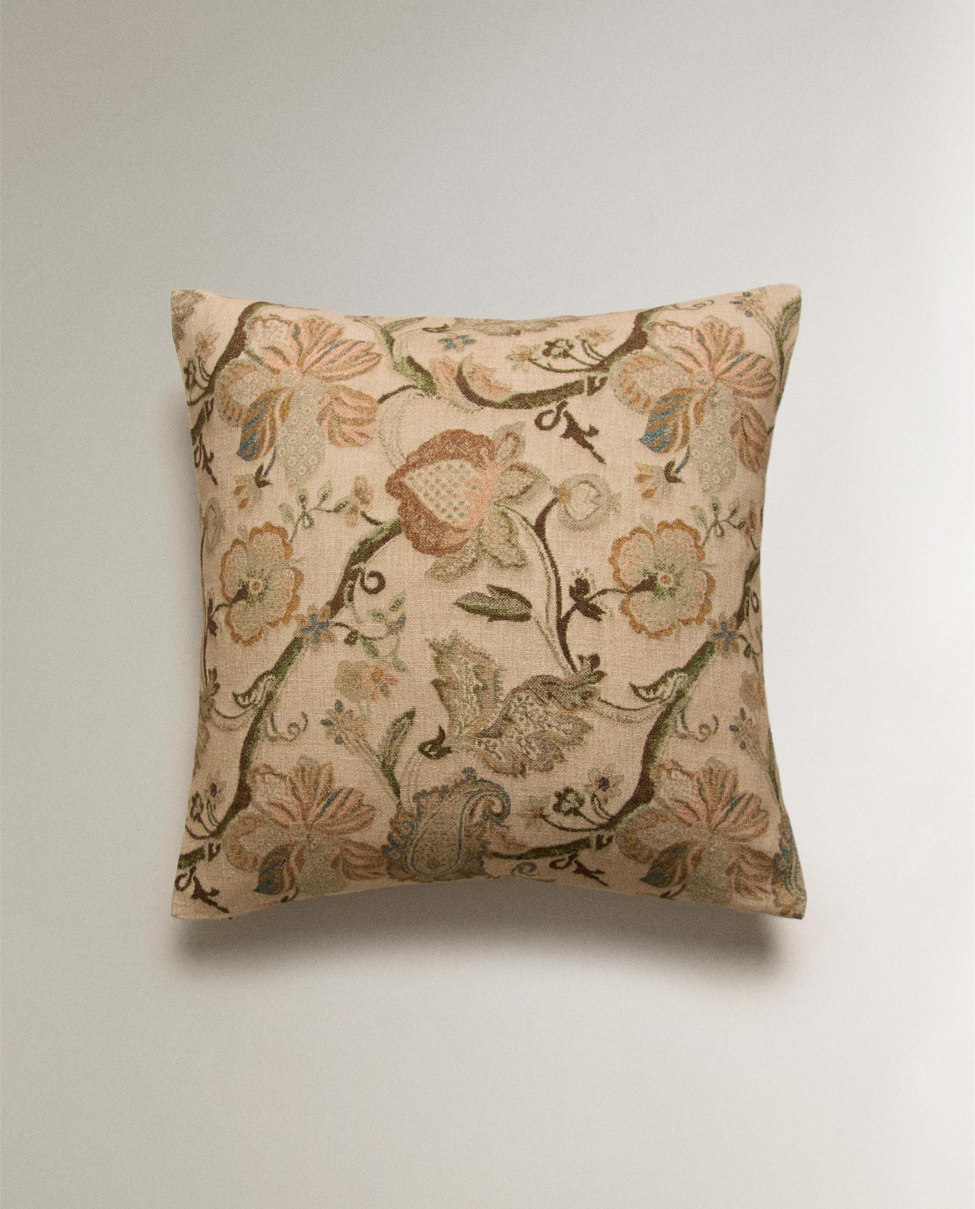 FLORAL PRINT CUSHION COVER FLORAL PRINT CUSHION COVER