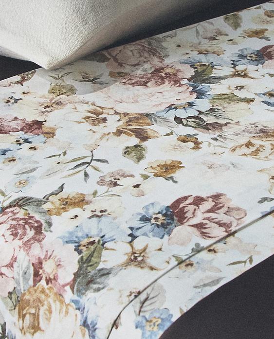 TAIE D’OREILLER SATIN FLORAL (300 FILS)