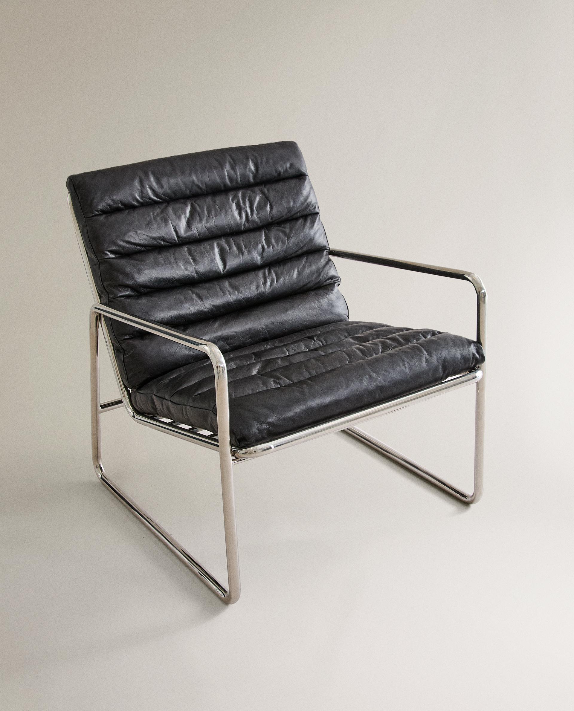 ZARA  レザーチェア METAL AND LEATHER ARMCHAIR | Zara Home United States of America