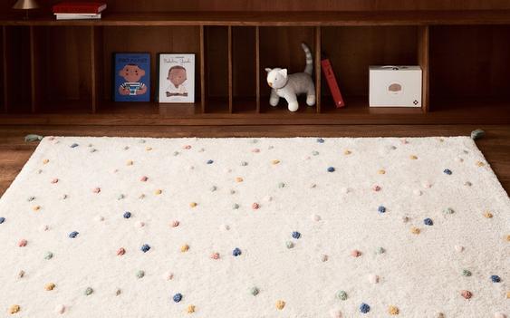 ALFOMBRA INFANTIL ALGODÓN LUNARES MULTICOLOR
