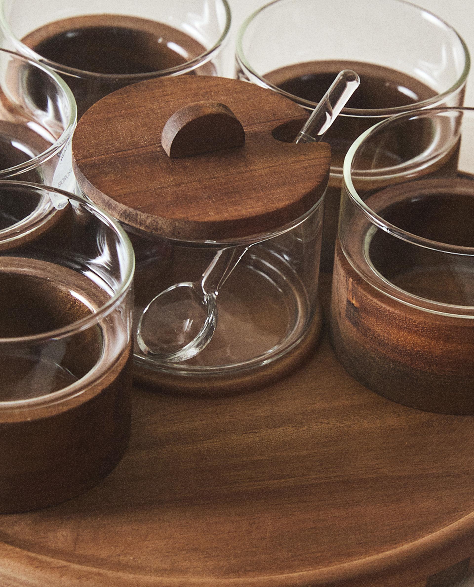 SET VERRES ET SUCRIER BOIS | Zara Home France