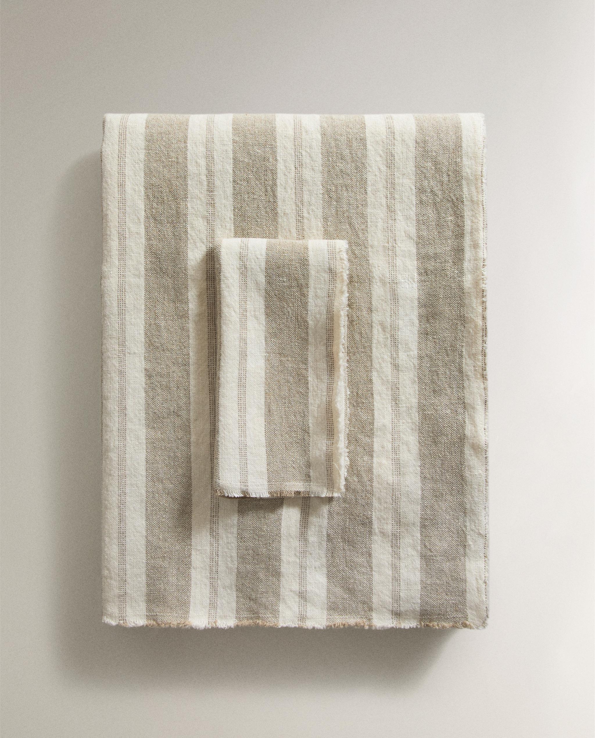 STRIPED HEAVY LINEN TABLECLOTH product thumbnail 6