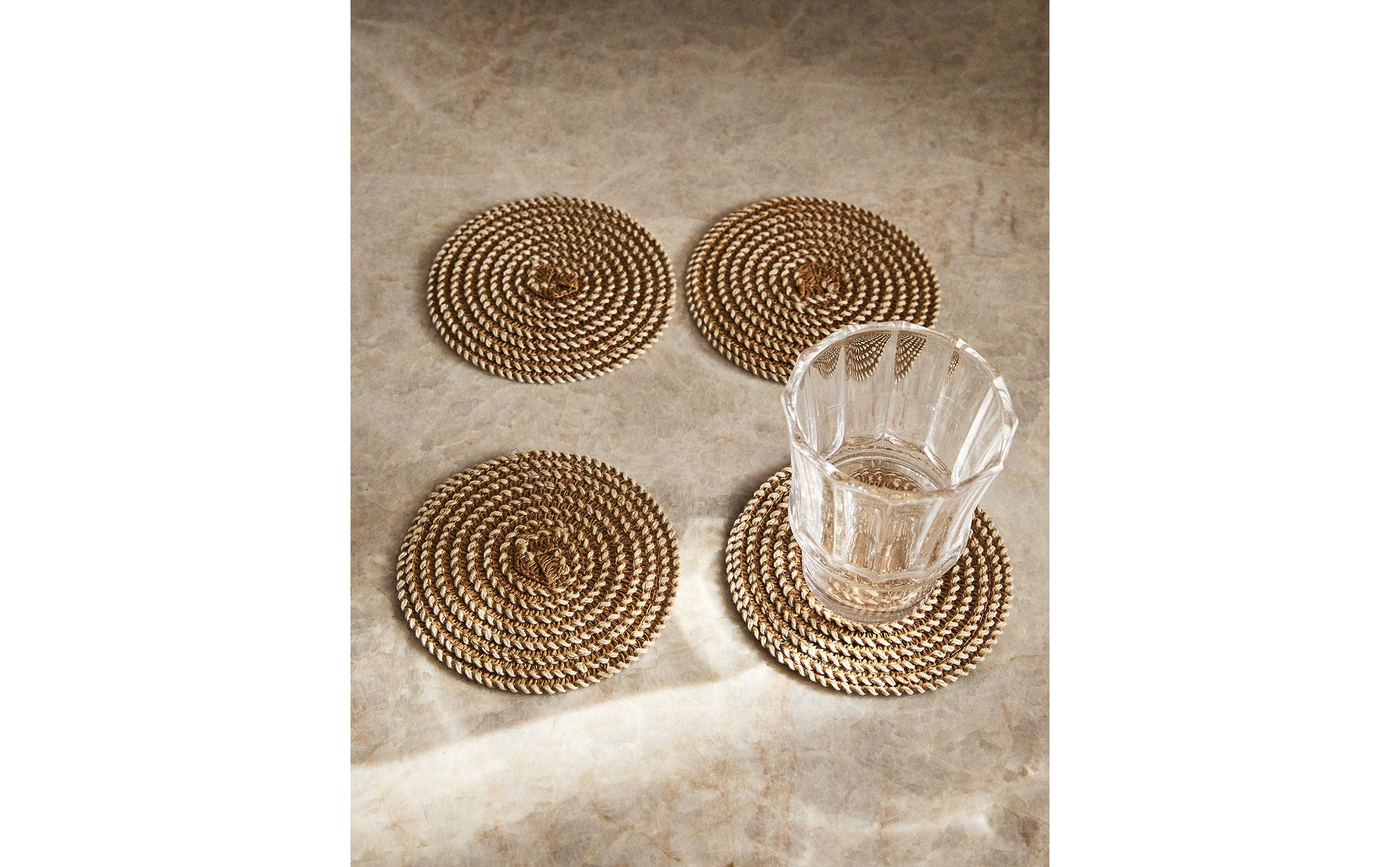 Sottobicchieri In Vetro Con Feltro E Porta Sottobicchieri In Bambù: Set Da 8 Pezzi Grigio Scuro, Antigraffio E Termico