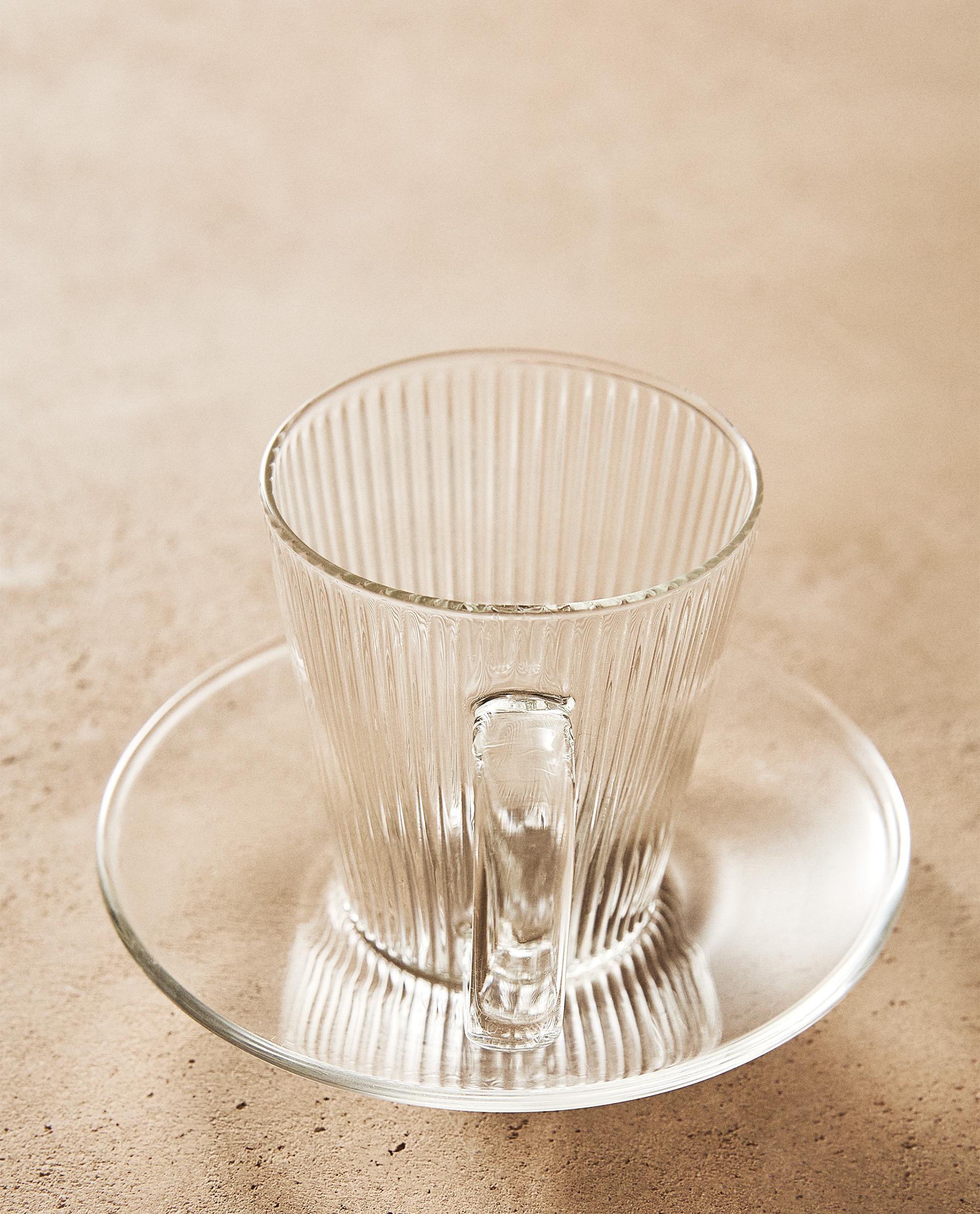 ボロシリケイトガラス コーヒーカップ＆ソーサー | Zara Home