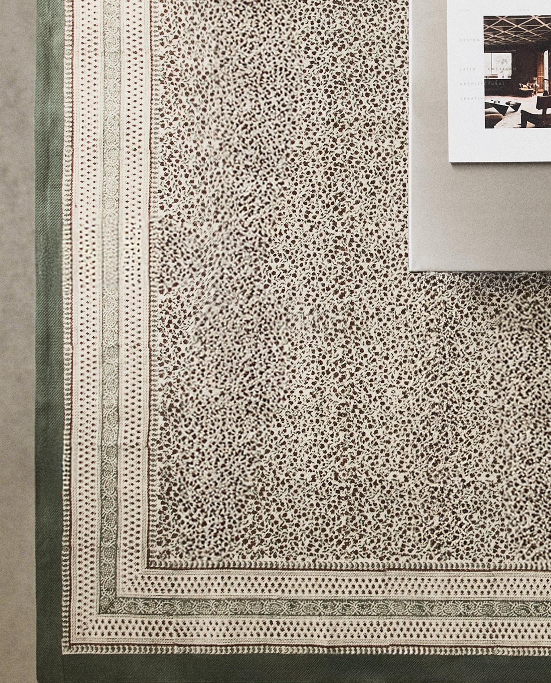 zara ブロックプリント入りラグ ブロックプリント コットン ラグ | Zara Home 日本/Japan