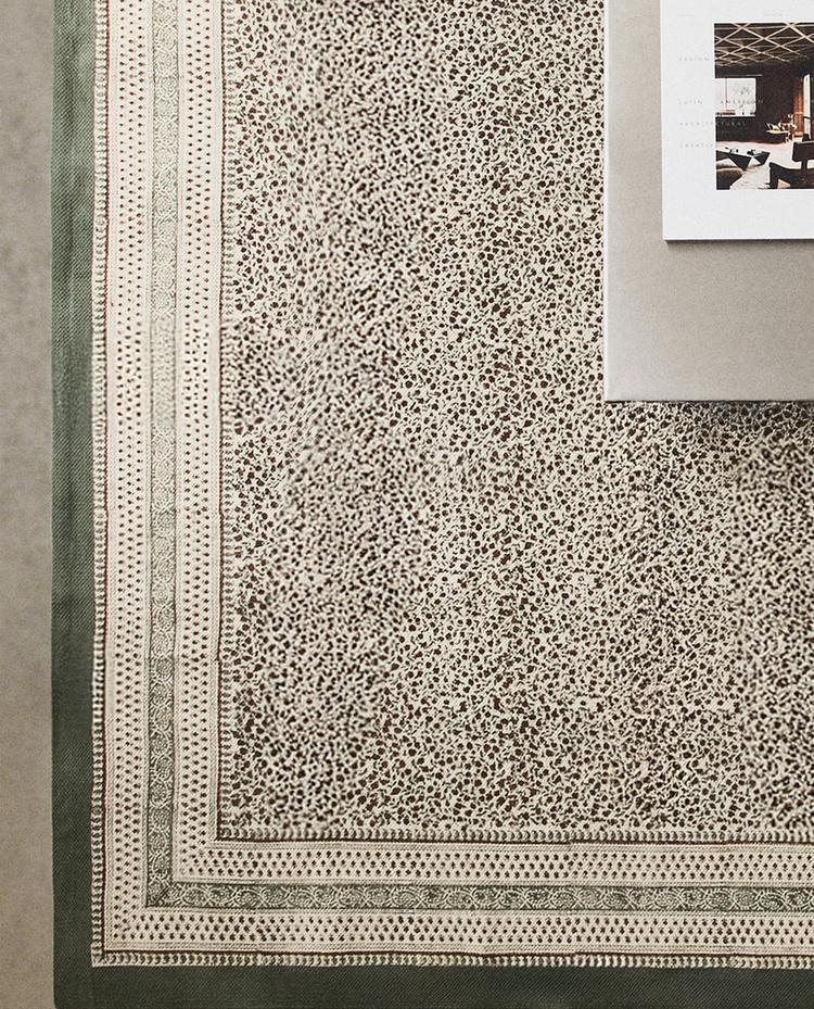 COTTON BLOCK PRINT RUG COTTON BLOCK PRINT RUG