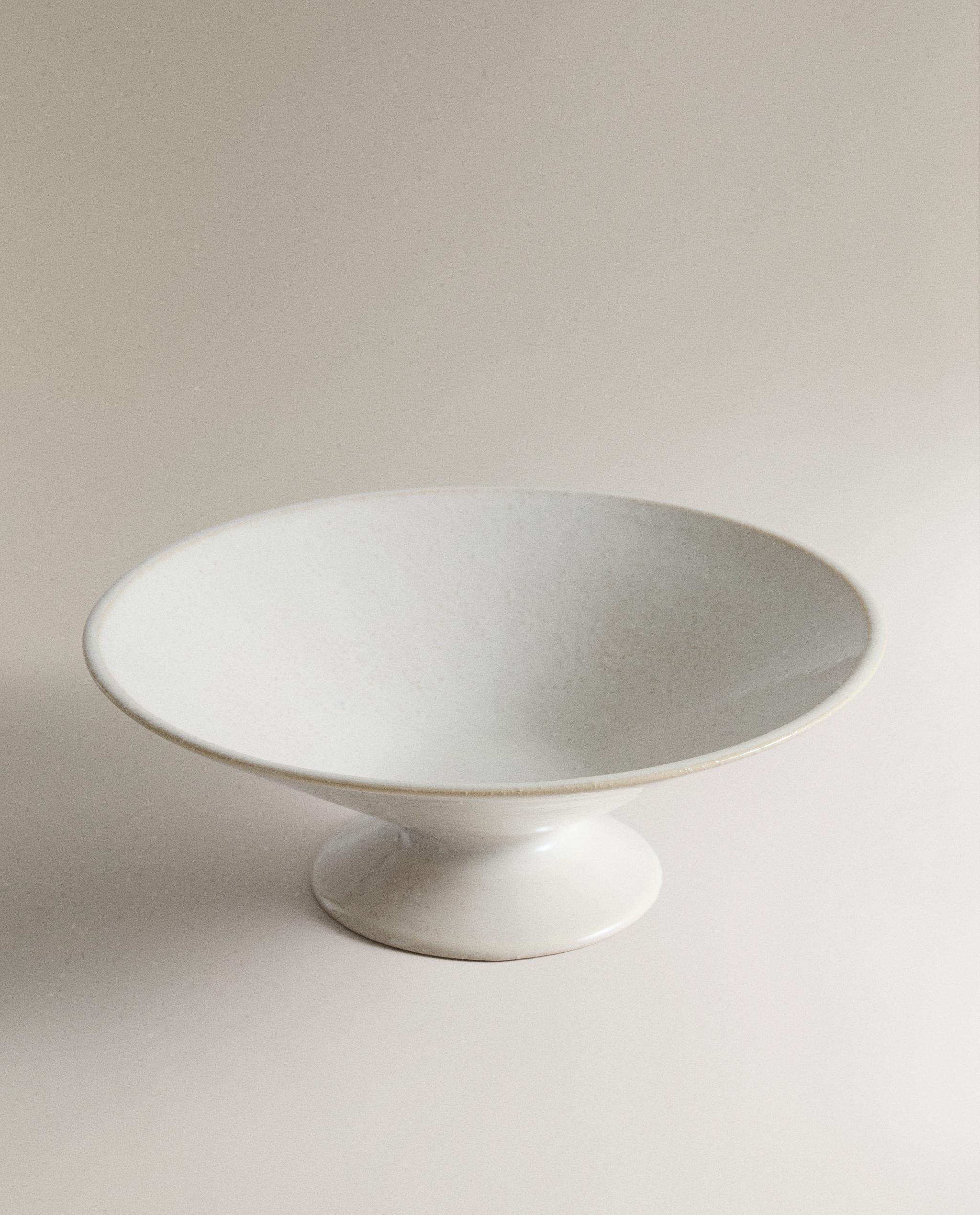 DECORATIVE WHITE CERAMIC BOWL product thumbnail 2