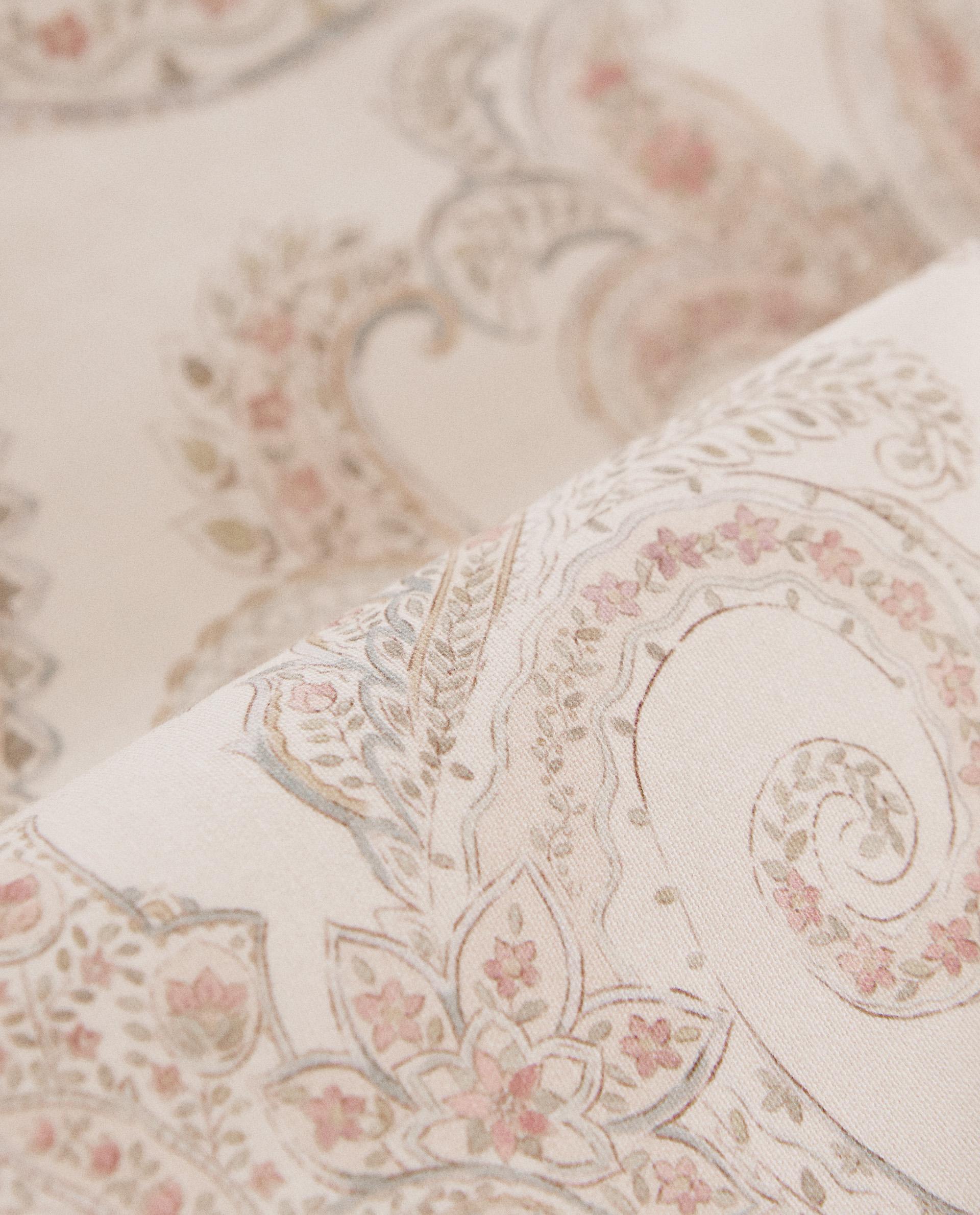 ザラホーム ペイズリープリント デュべカバー グレー ダブル 220 x 220