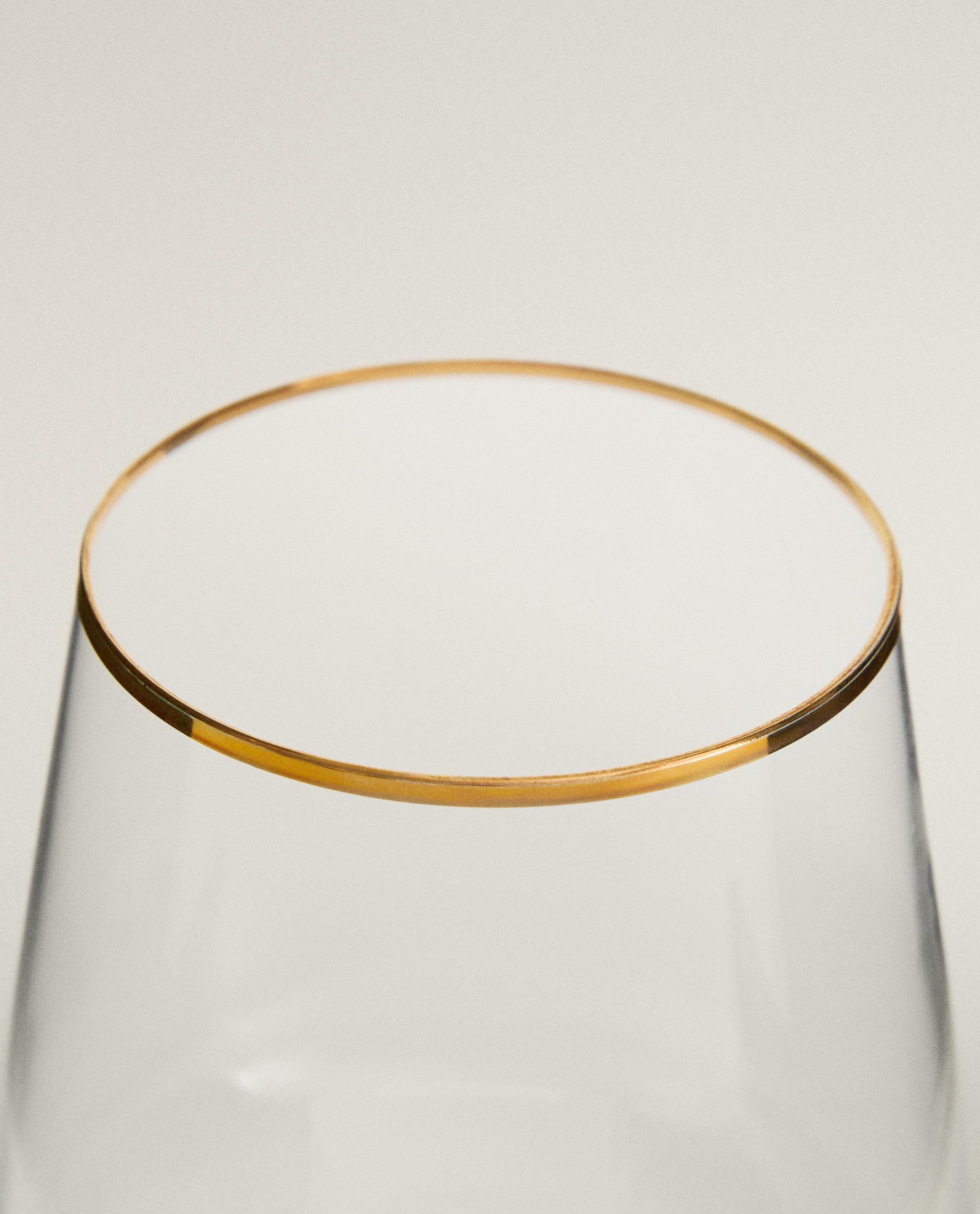 BOHEMIA CRYSTAL TUMBLER WITH GOLD RIM product thumbnail 3