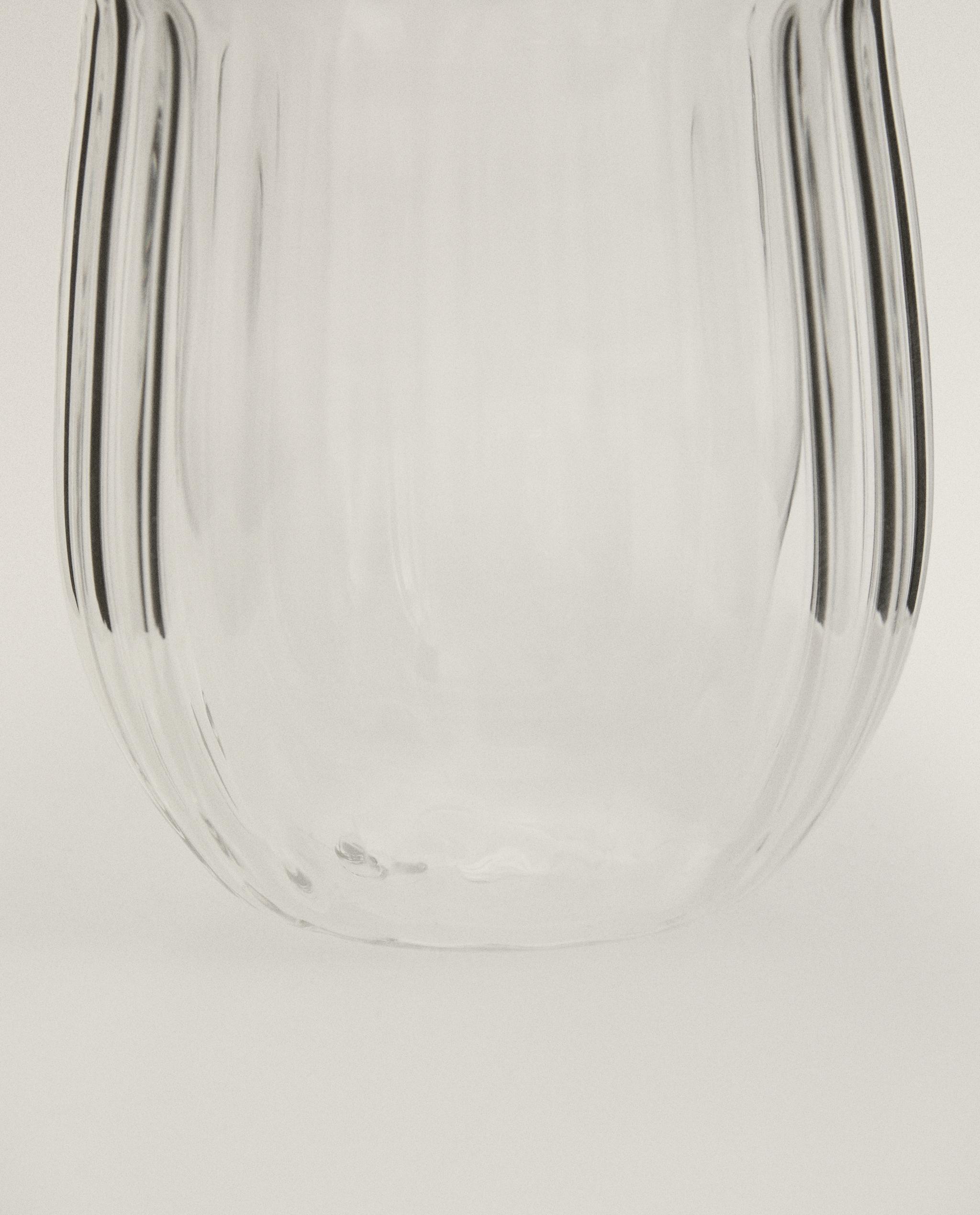 BOROSILICATE GLASS TUMBLER WITH RAISED LINES product thumbnail 4