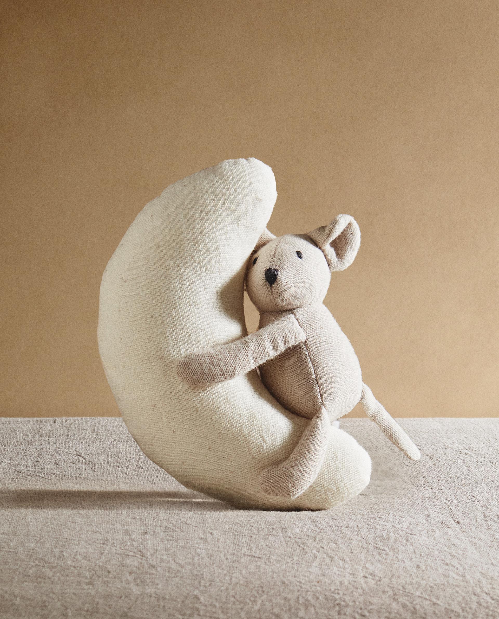 PELUCHE ENFANT HOCHET PETITE SOURIS LUNE