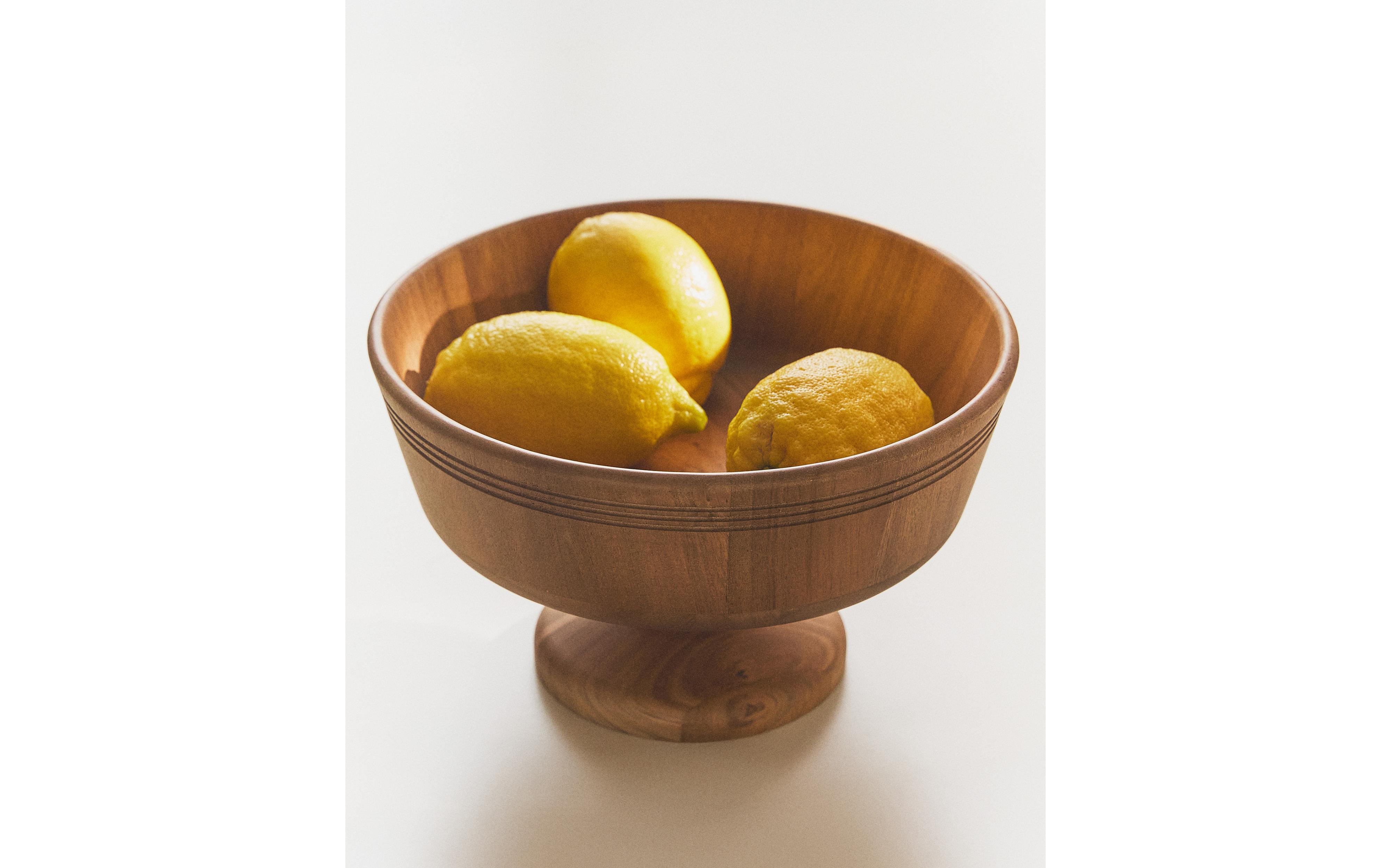 WOODEN FRUIT BOWL WITH BASE product thumbnail 7