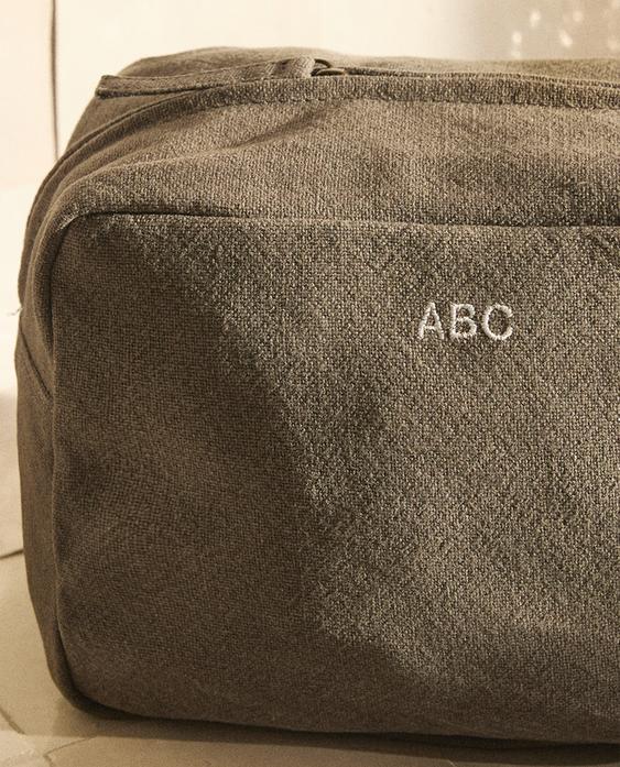 LINEN TOILETRY BAG