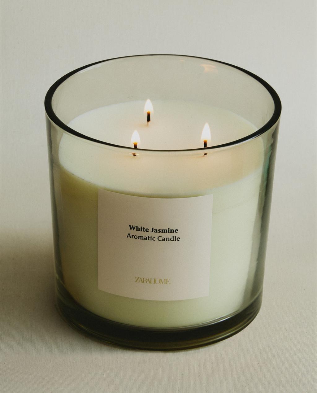 (620 G) WHITE JASMINE SCENTED CANDLE