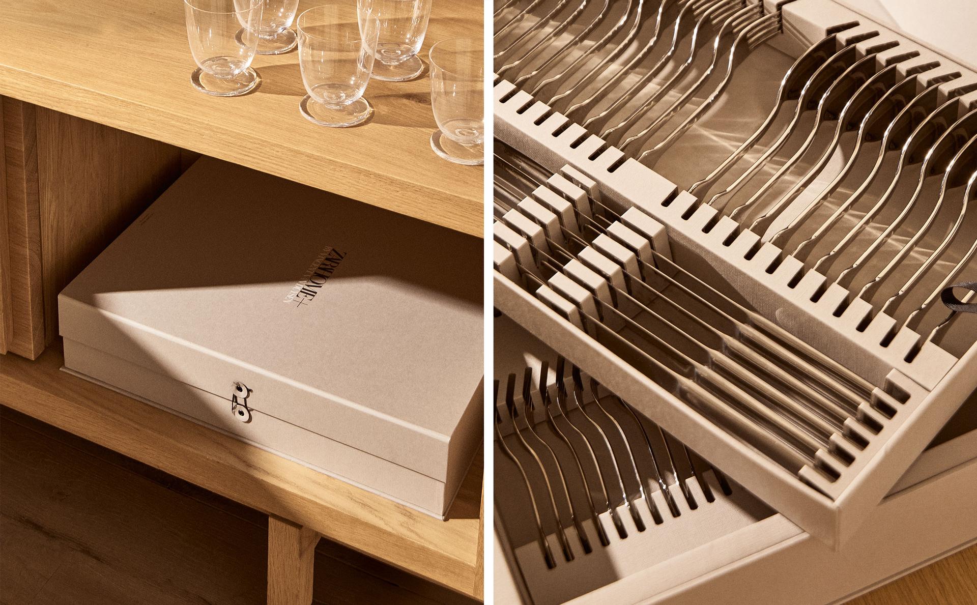 SET OF 84 PIECES + CUTLERY BOX