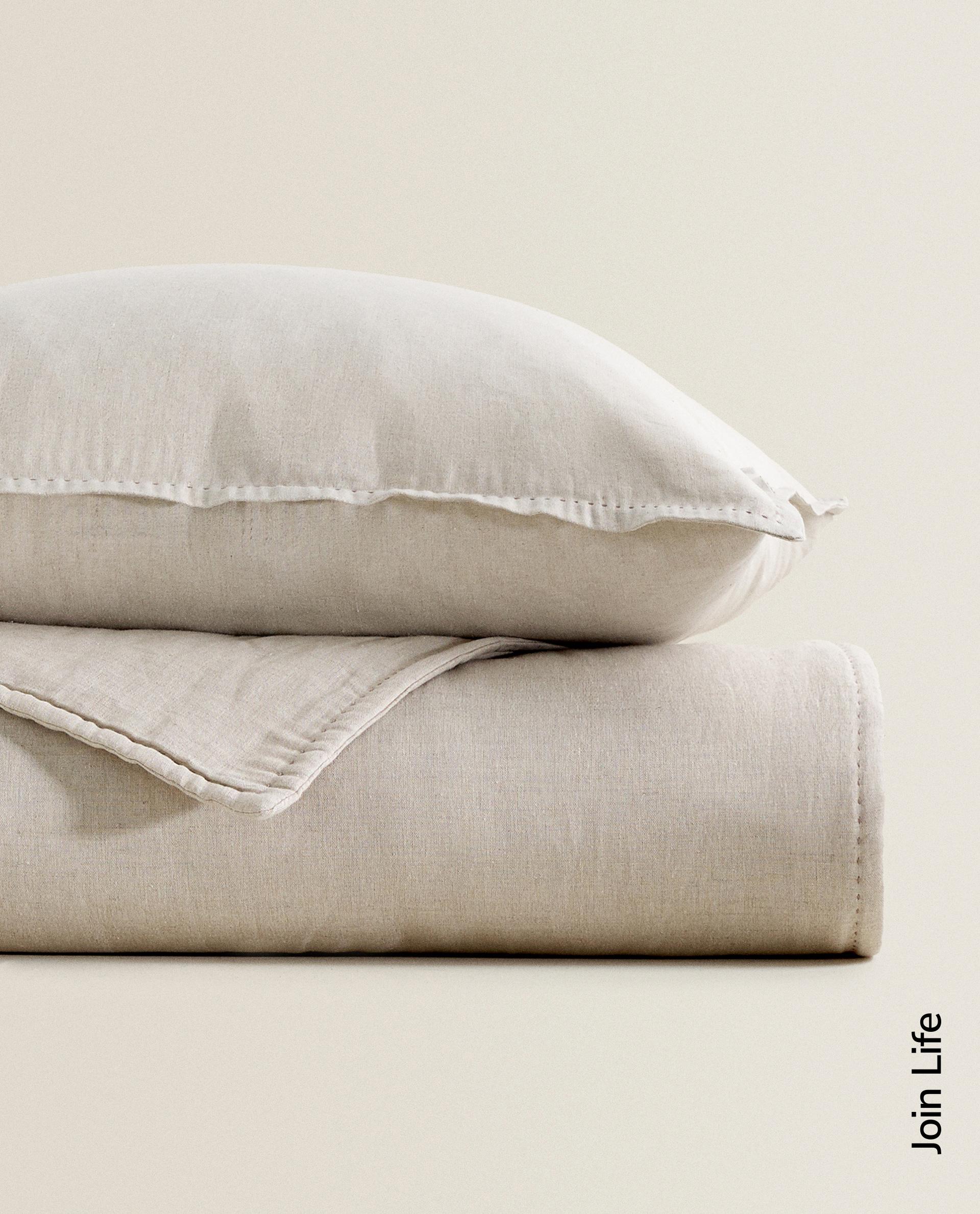 ZARA HOME リネン　ベッドカバーと枕カバー2枚セット ベッドリネン 枕カバー | クッション | ZARA 日本