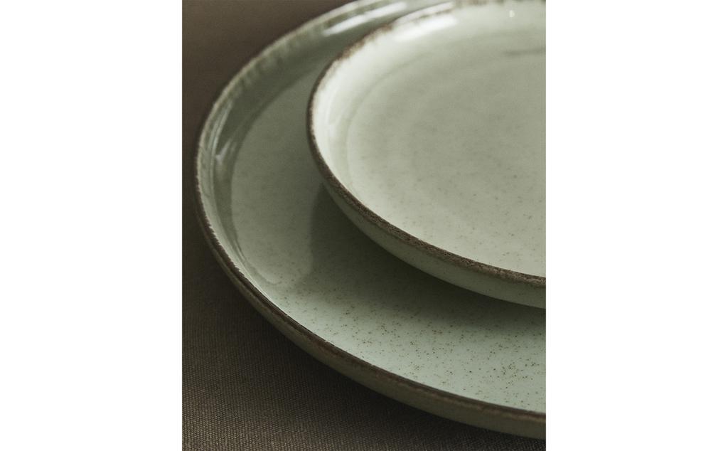 PLATO LLANO PORCELANA FILO ENVEJECIDO