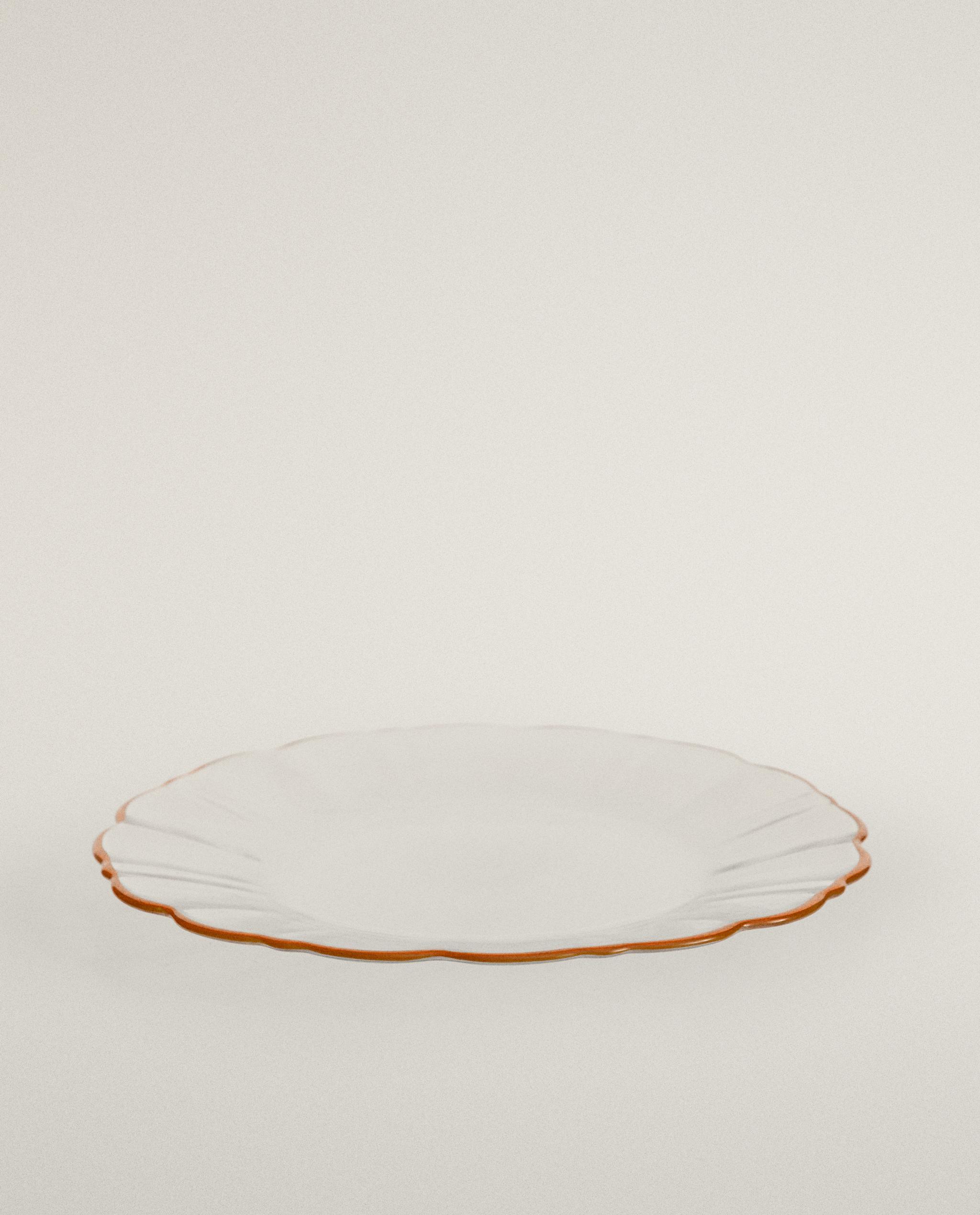 GLASS DESSERT PLATE WITH RIM product thumbnail 13