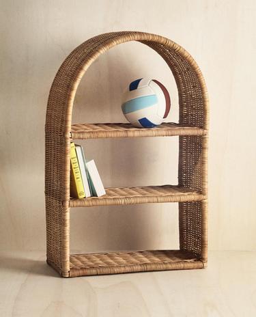 KIDS' OVAL RATTAN SHELVING UNIT
