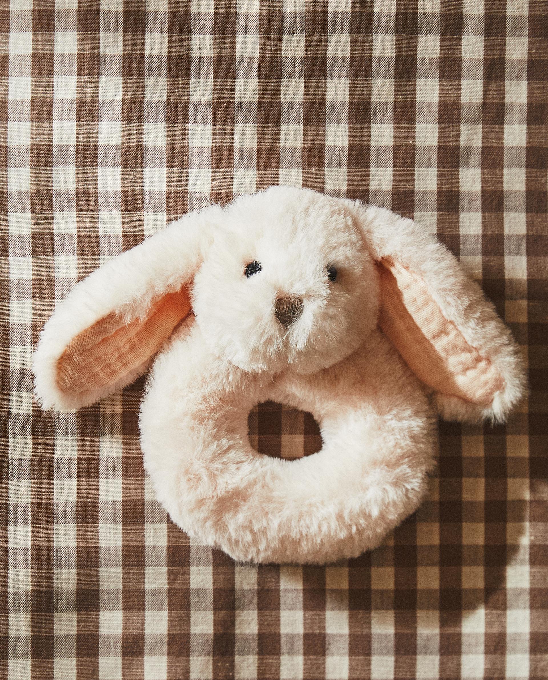 CHILDREN’S BUNNY PLUSH TOY RATTLE