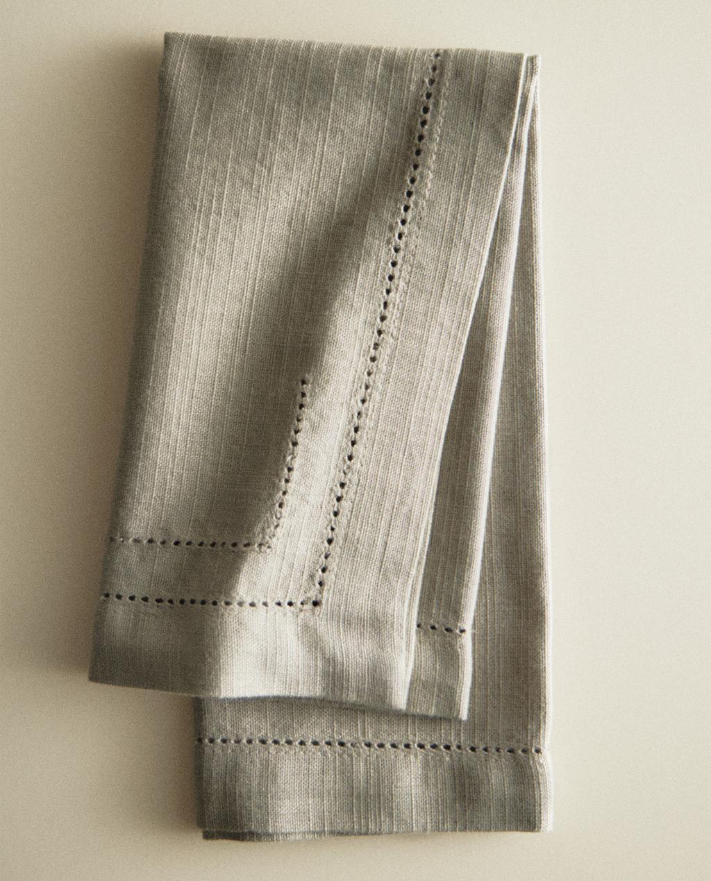 BAUMWOLLSERVIETTEN HOHLSAUM (2ER-PACK)