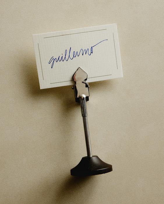 우드 네임카드 및 마커 세트