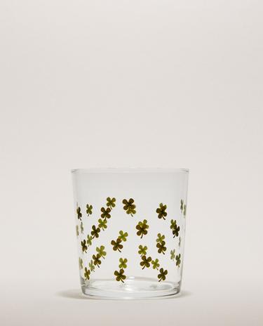 VERRE AVEC DÉCALCOMANIE