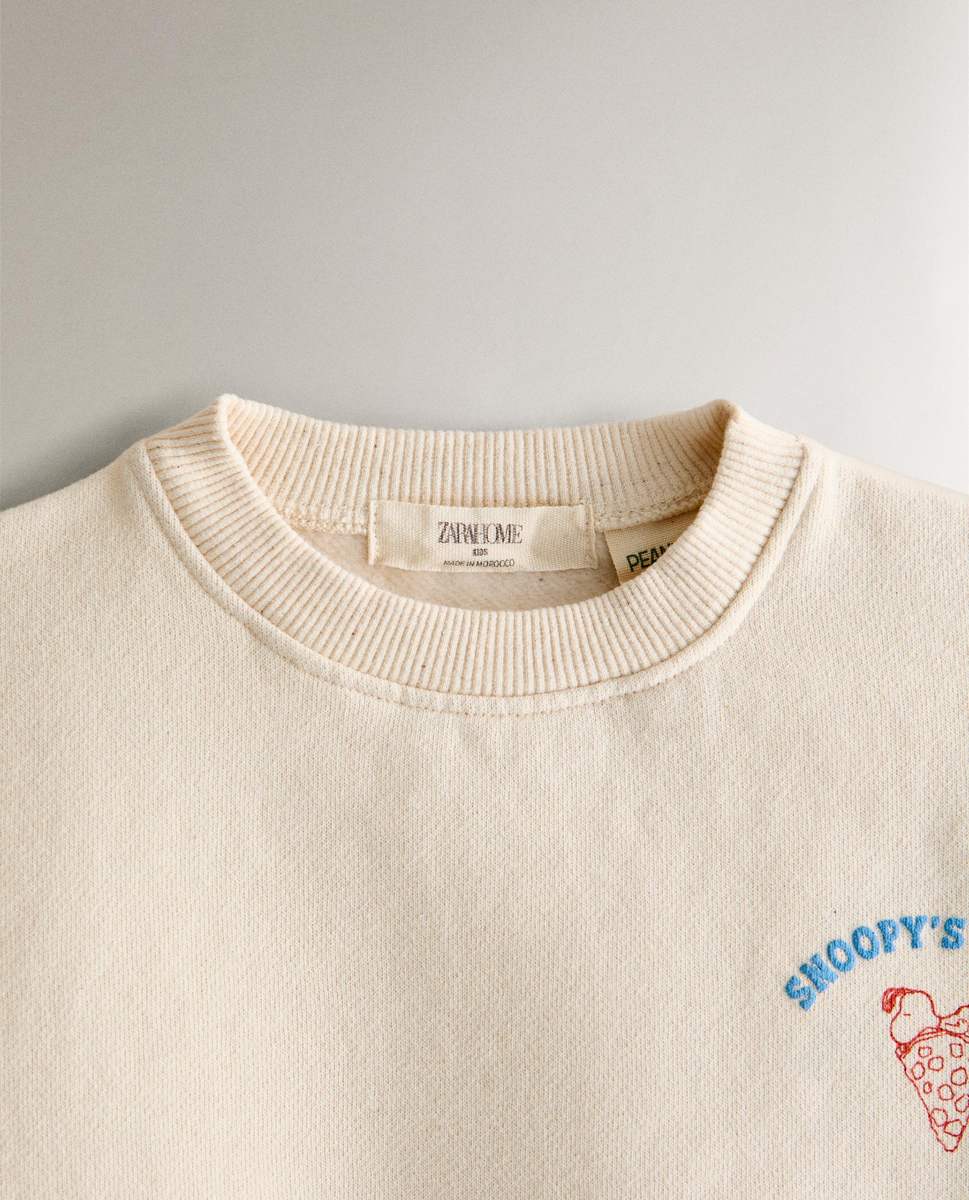 PEANUTS™ COTTON PIZZA SWEATSHIRT | Zara Home United States