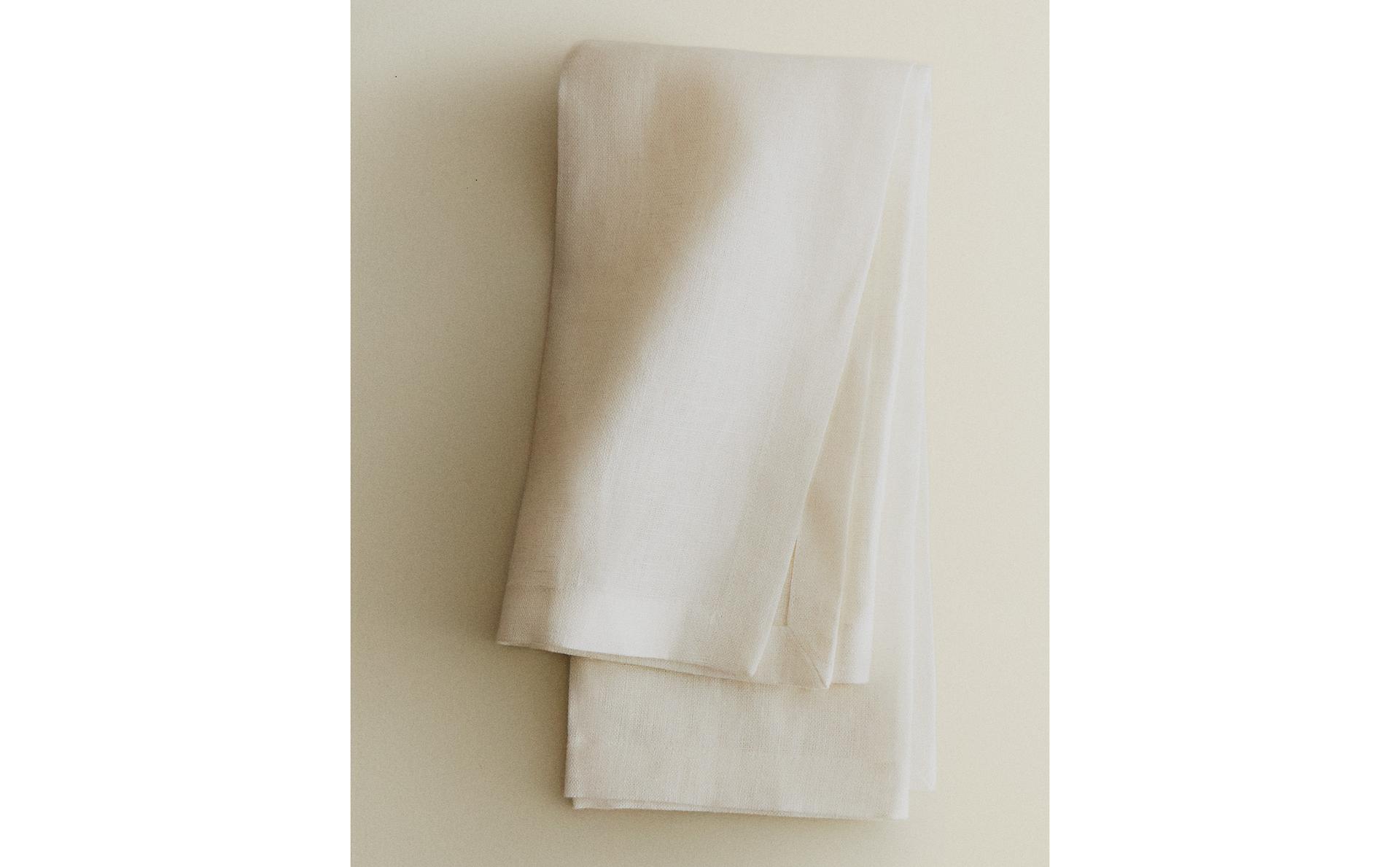 حزمة فوط مائدة كتان بلون سادة حزمة فوط مائدة كتان بلون سادة