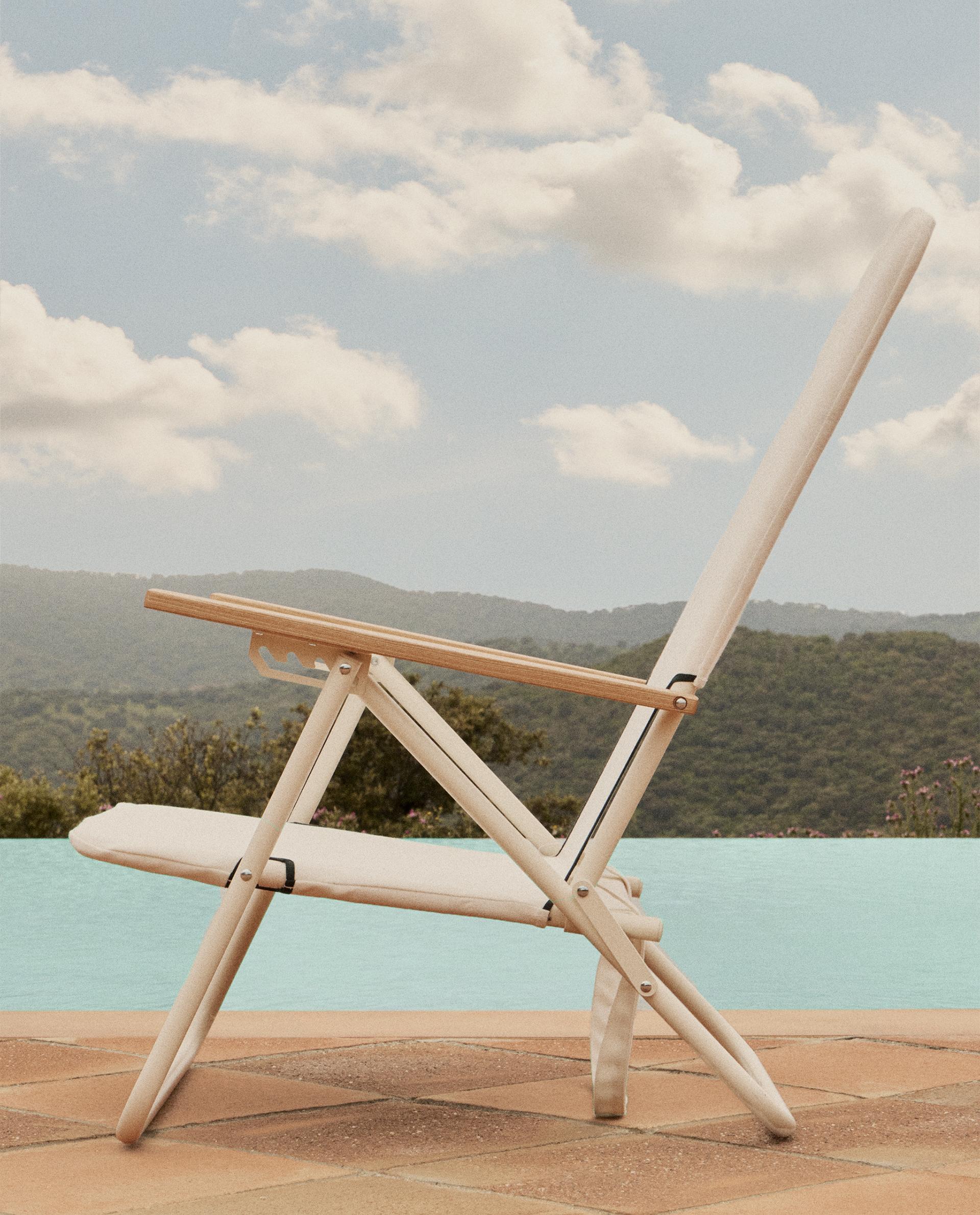 CHAISE DE PLAGE PLIANTE ACCOUDOIRS BOIS Zara Home België Belgique